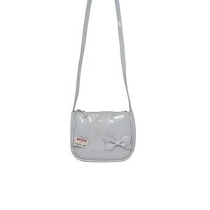 Kid City Shoulder Bag Girls White Bow Patent Faux Leather First Communion Easter